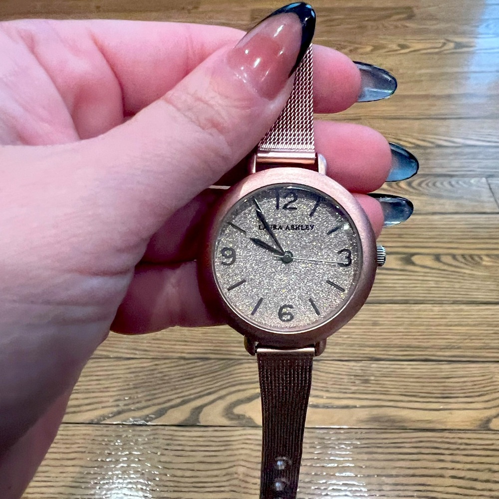 Rose Gold glitter Laura Ashley watch